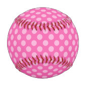 Balle De Baseball Baseball Pois rose (Devant)