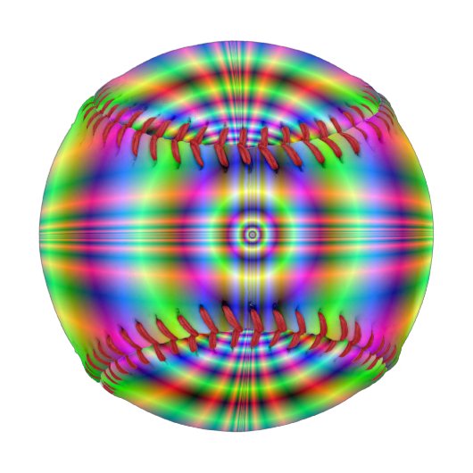 Balle De Baseball Baseball Psychedelic Neon Catscradle (Dos)