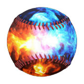 Balle De Baseball Baseball Red and Blue Fire (Devant)