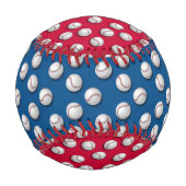 Balle De Baseball Baseball Red & Blue Baseballs (Devant)