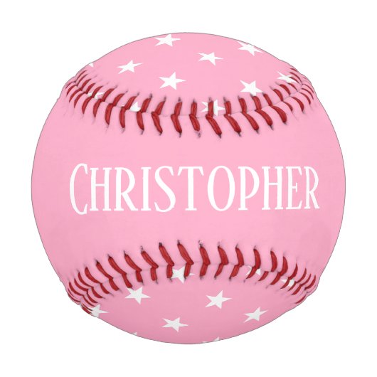 Balle De Baseball Baseball Rose Stars (Devant)