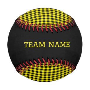 Balle De Baseball Baseball Sports Custom TEAM NOM Black Gold Red