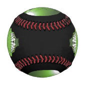 Balle De Baseball Baseball sur mesure Alien vert (Dos)