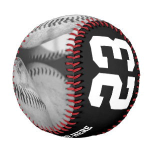 Balle De Baseball Baseballs en noir et blanc Numéro de Jersey person
