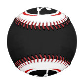 Balle De Baseball Batterie noire rouge personnalisée (Dos)