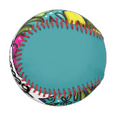 Balle De Baseball Beauté de l'oreiller avec fleurs (Devant Gauche)