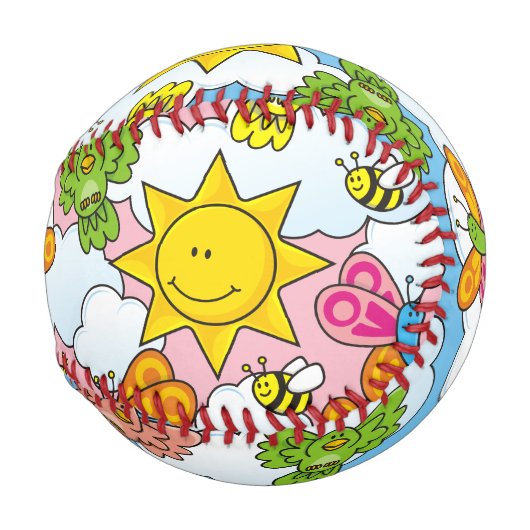 Balle De Baseball Bébé Animaux Arrière - plan (Devant Droite)
