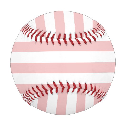Balle De Baseball Bébé rose couleur rayures vacances Été Pastel (Devant)