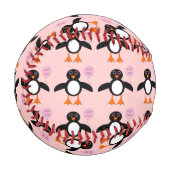 Balle De Baseball Bébé rose mignon fille Penguin Baseball (Devant Gauche)