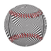 Balle De Baseball Belle illusion d'optique en spirale noire (Devant)