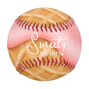 Balle De Baseball Belle Victoire Glacée Cone Crème Douce Saupoudrer