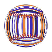 Balle De Baseball Belles rayures bleues orange (Dos)