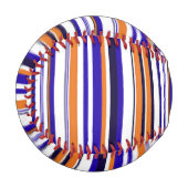 Balle De Baseball Belles rayures bleues orange (Devant Gauche)