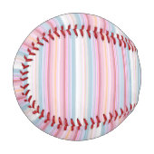 Balle De Baseball Belles rayures roses blanches (Devant Gauche)