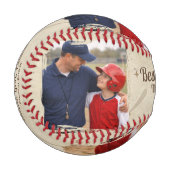 Balle De Baseball Best Coach Ever 2 Photo Coach Gift Keepsake (Devant Gauche)