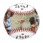 Balle De Baseball Best Dad Ever 2 Photo Collage Fête des pères Baseb (Dos)