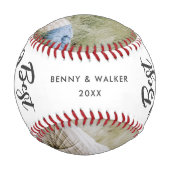 Balle De Baseball Best Dad Ever 2 Photo Collage Fête des pères Baseb (Devant)