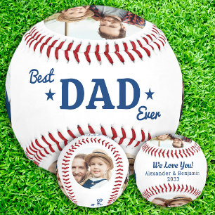 Balle De Baseball Best DAD Ever Custom 4 Photo Créer votre propre