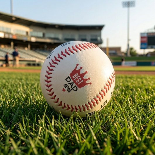 Balle De Baseball Best Dad Ever Custom Image Baseball