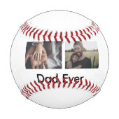 Balle De Baseball best dad ever happy fête des pères ajouter votre p (Dos)