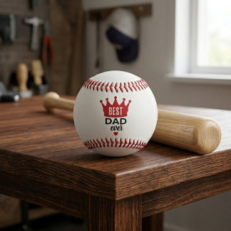 Balle De Baseball Best Dad Ever Personalized Image Baseball