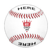 Balle De Baseball Best Dad Ever Personalized Image Baseball (Devant)