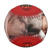 Balle De Baseball Best Daddy Ever Photo Baseball (Devant)