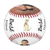 Balle De Baseball Best Dino Dad Ever Personalized Photos (Dos)
