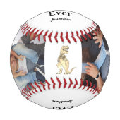Balle De Baseball Best Dino Dad Ever Personalized Photos (Devant)