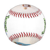 Balle De Baseball Best Papa Ever 2 Photos Texte coloré (Dos)