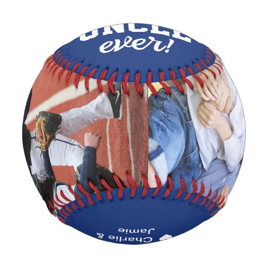 Balle De Baseball Best Uncle Ever Custom Photo Personalized (Devant)