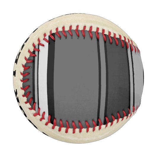 Balle De Baseball BG Stripes couleur Motif XI + votre backgr. (Devant Gauche)
