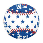 Balle De Baseball Biden / Harris Stars Motif Blanc et bleu (Dos)