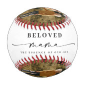 Balle De Baseball Bien-aimée Maman Joyeuse Fête des Mères Collage ph (Dos)
