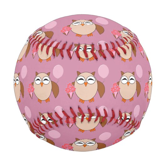 Balle De Baseball Birthday Owl Baseball (Devant)