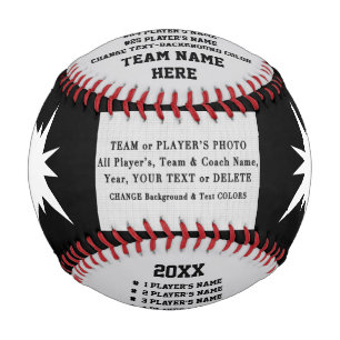 Balle De Baseball Black and Grey, Custom Printing Baseball pour entr