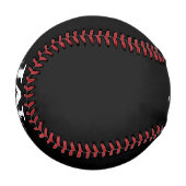 Balle De Baseball black and white monogram personalized inital (Devant Gauche)