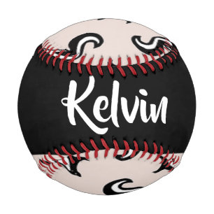 Balle De Baseball Black and white skunks on rose rose