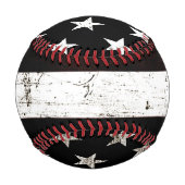 Balle De Baseball Black Grunge American Flag 2 (Dos)