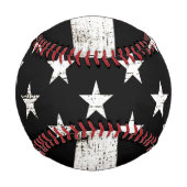Balle De Baseball Black Grunge American Flag 2 (Devant)