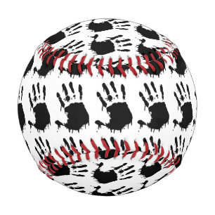 Balle De Baseball Black Handprints Basball