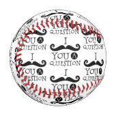 Balle De Baseball Black Je te moustache une question (Devant Gauche)
