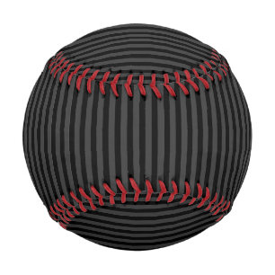 Balle De Baseball Black & Smoky Black Narrow Vertical Stripes
