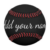Balle De Baseball Black solid add name text here throw pillo (Devant)
