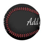 Balle De Baseball Black solid add name text here throw pillo (Devant Gauche)