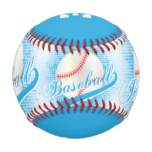 Balle De Baseball Bleu ciel White Retro Baseball Sports
