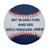 Balle De Baseball Bleu et gris baseball, MVP Player Award (Devant)