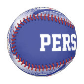 Balle De Baseball Bleu Foncé | White Retro Baseball Sports (Devant Gauche)