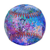 Balle De Baseball Bleu rose Turquoise gouttes Abstraction (Dos)