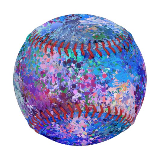 Balle De Baseball Bleu rose Turquoise gouttes Abstraction (Dos)